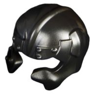Деталь LEGO Helmet Orc with Curved Cheek Guards, Жемчужный титановый