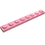 Деталь LEGO Пластина 1 x 8, Розовый