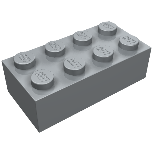 Набор LEGO Brick 2 x 4, Pearl Light Gray