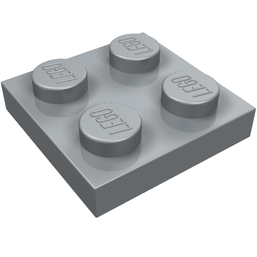 Набор LEGO Plate 2 x 2, Pearl Light Gray