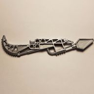 Деталь LEGO Bionicle Weapon Vahki Staff of Presence (Rorzakh), Жемчужный светло-серый