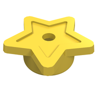 Деталь LEGO Friends Accessories Star with Stud Holder, Желтый