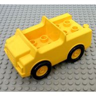 Деталь LEGO Duplo Car with 2 x 2 Studs in Bed, 1 Stud in Cab and Yellow Base, Желтый