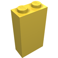 Деталь LEGO Кирпичик 1 x 2 x 3, с нижним держателем штырька, Желтый