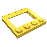 Деталь LEGO Hinge Car Roof  4 x  4 Sunroof with Ledges, Желтый
