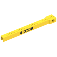Деталь LEGO Crane Arm Outside, Old Narrow with Black Moving Print, Желтый