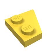 Деталь LEGO LEFT PLATE 2x2 27 DEG, Желтый