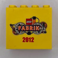 Brick 2 x 4 x 3 with 'LEGO FABRIK 2012' Print