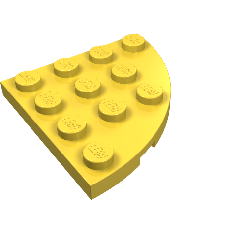 Набор LEGO Plate Round Corner 4 x 4, Желтый