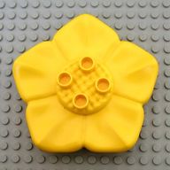 Деталь LEGO Duplo Plant Flower 6 x 6 with 4 Top Studs, Желтый