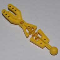 Деталь LEGO Technic Throwbot Arm Forked with Flexible Center and Ball Joint, Желтый