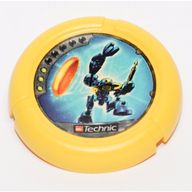 Деталь LEGO Large Figure Throwing Disk, Scuba / Sub, 3 Pips, Scuba Throwing Disk Print, Желтый