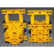 Деталь LEGO Znap Grid Motor Holder, Желтый