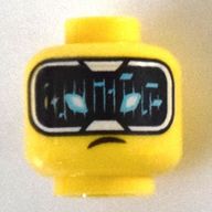 Деталь LEGO Minifig Head Ninjago, Желтый