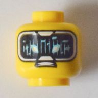 Деталь LEGO Minifig Head Ninjago, Желтый