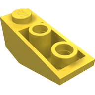 Деталь LEGO Slope Inverted 33° 3 x 1 with Connections between Studs, Желтый