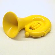 Деталь LEGO Fabuland Utensil Tuba / Horn, Желтый