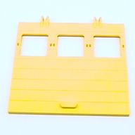 Деталь LEGO Garage Door 1 x 12 x 9 with Three Windows, Locking Dual 2 Finger Hinges, Желтый