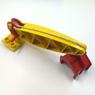 Деталь LEGO Duplo Crane Base with Arm with Winch & Claw, Желтый