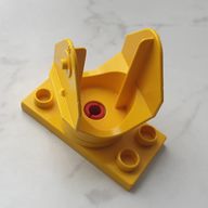 Деталь LEGO Duplo Ladder Turntable Base, 2 x 4 Plate with Holder, Желтый