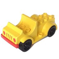 Деталь LEGO Duplo Car with 2 x 4 Studs Bed and Running Boards, Желтый