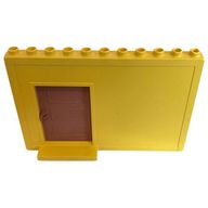 Деталь LEGO Duplo Building Wall 1 x 11 x 6 with Sliding Recessed Door, Желтый