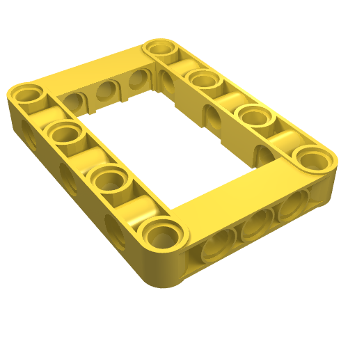 Набор LEGO Technic Beam 5 x 7 Open Center Thick, Желтый