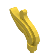 Деталь LEGO Minifig Feather / Plume Triple Point, Желтый