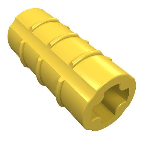 Набор LEGO Technic Axle Connector Ridged [with + Hole + Orientation], Желтый