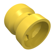 Деталь LEGO Wheel 8 x 9 with Hole Notched for Wheels Holder Pin, Re-inforced Back, Желтый