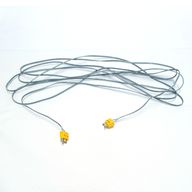 Деталь LEGO Electric, Wire 12V / 4.5V with two Variable Colour 2-prong connectors, 375 Studs Long [9700], Желтый