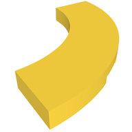 Деталь LEGO Tile 3 x 3 Curved, Macaroni, Желтый