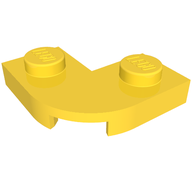 Деталь LEGO Пластина круглая угловая 2 x 2, с вырезом 1 x 1, Желтый