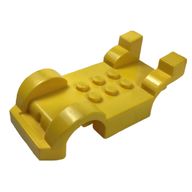 Деталь LEGO Vehicle Mudguard Fast Food Racer 4 x 8 with Front Bumper and Tall Curved Rear Fenders, Желтый