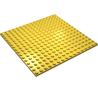 Деталь LEGO Пластина 16 x 16, Желтый
