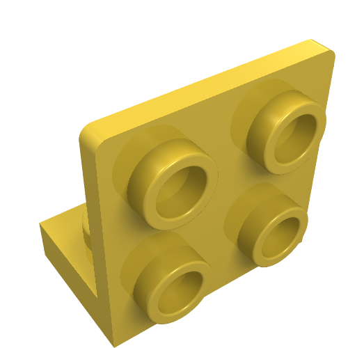 Набор LEGO Bracket 1 x 2 - 2 x 2 Inverted, Желтый
