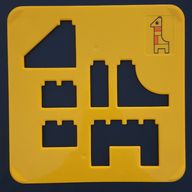 Деталь LEGO Plastic Sorting Template - Giraffe [6784], Желтый