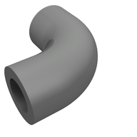 Деталь LEGO DESIGN SHAPE W/ TUBE, CROSSHOLE, Жемчужный темно-серый