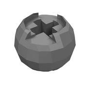 Деталь LEGO Technic Ball Joint with Through Axle Hole, Жемчужный темно-серый