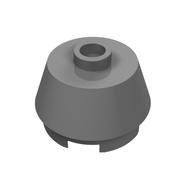 Деталь LEGO Brick Round 2 x 2 Truncated Cone, Жемчужный темно-серый