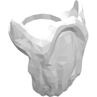 Деталь LEGO Minifig Beard, Rounded End [Gandalf], Белый