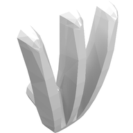 Деталь LEGO Minifig Bladed Claw, Spread, Белый