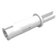 Деталь LEGO Ось-штифт Technic 3l, с продольными рёбрами трения и осью 1l, Белый