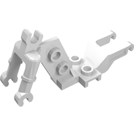 Деталь LEGO Шасси мотоцикла, клипса для руля, Белый