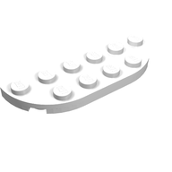Деталь LEGO Пластина круглая угловая двойная 2 x 6, Белый