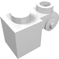 Деталь LEGO Brick Modified 1 x 1 with Scroll with Open Stud, Белый