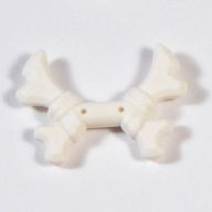 Деталь LEGO Headwear Accessory, Cross Horns / Bones, Белый