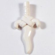 Деталь LEGO Weapon Dagger, Bone, Белый