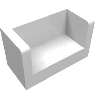 Деталь LEGO Panel 1 x 2 x 1 with Rounded Corners and 2 Sides, Белый