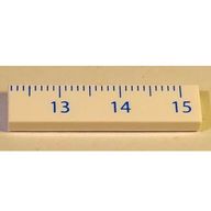 Деталь LEGO Tile 1 x 4 with Ruler CM 13 - 15 Pattern, Белый